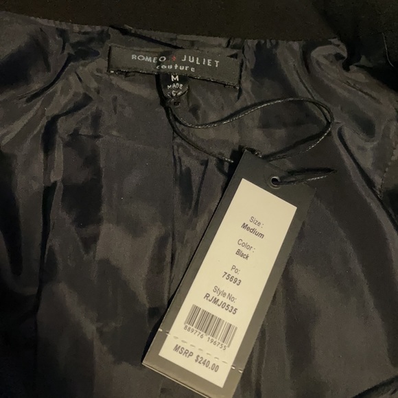 RomeoJuliet Couture OpenFront Cold Shoulder Jacket - Picture 5 of 5